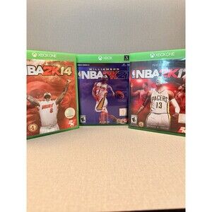 NBA 2K Bundle Xbox One/X 3 Game Lot 2K14 2K17 2K21 Tested